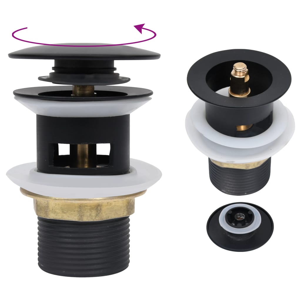 vidaXL Afvoer pop-up met overloop 6,4x6,4x9,1 cm chroomkleurig