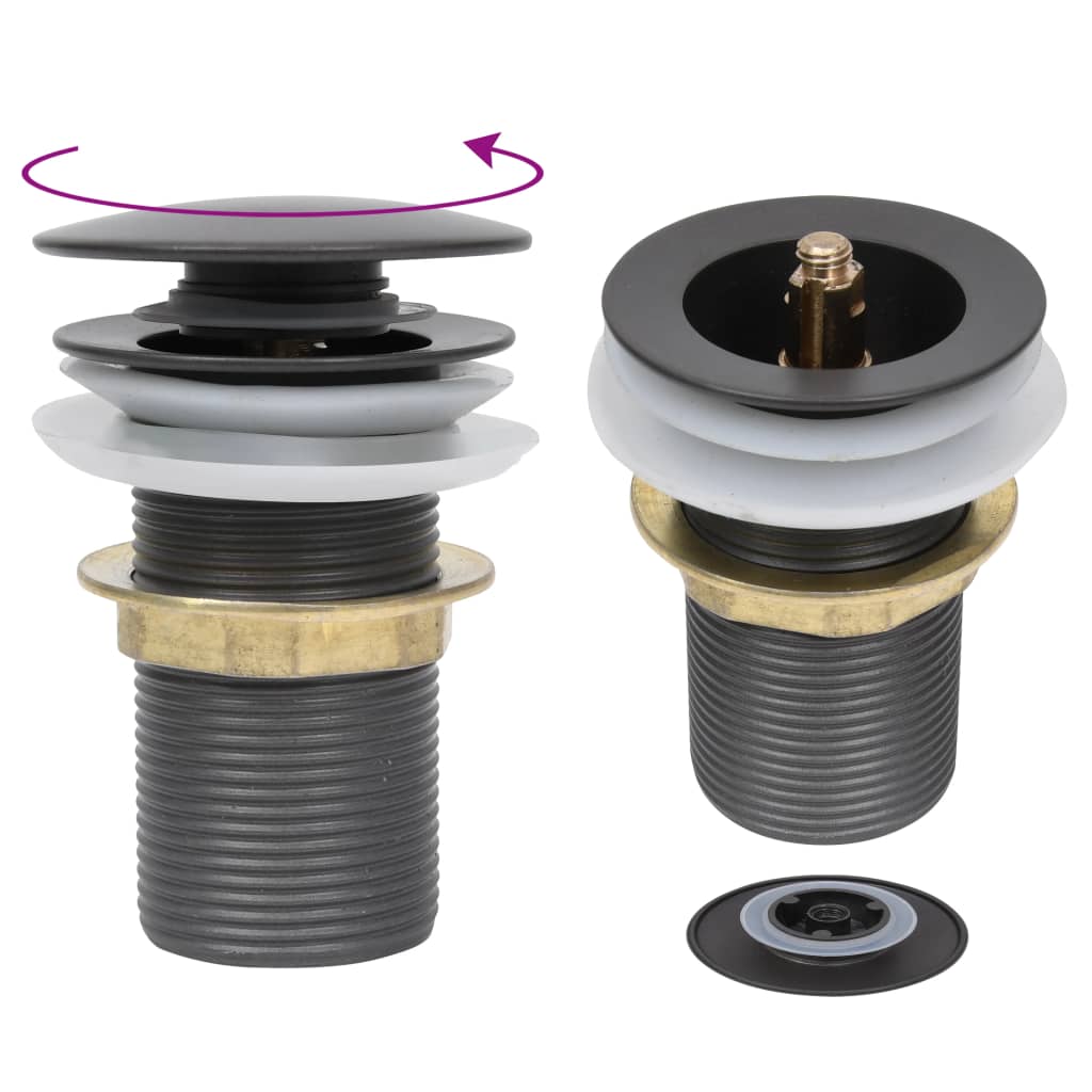 vidaXL Afvoer pop-up met overloop 6,4x6,4x9,1 cm chroomkleurig