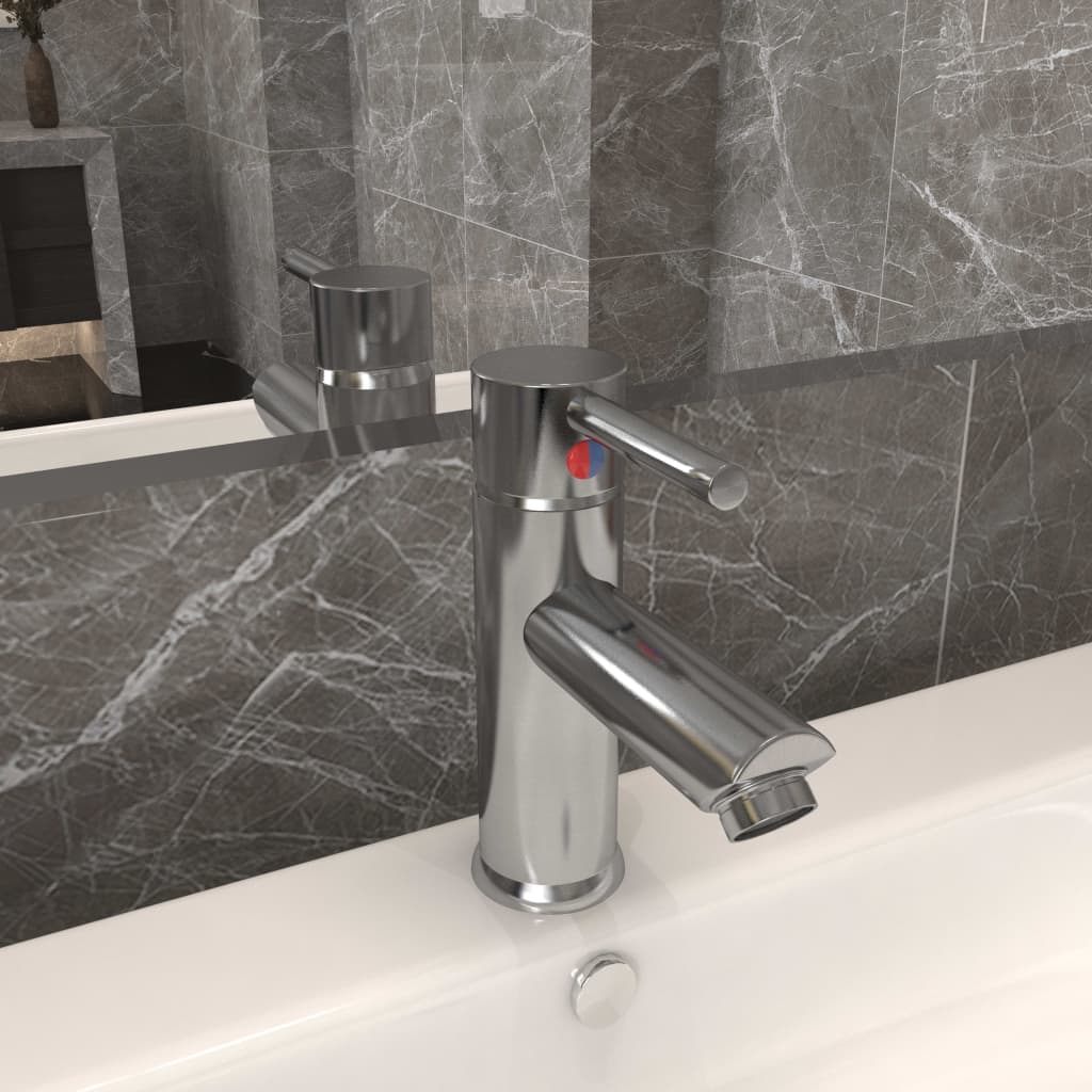 vidaXL Basin Mixer Tap 130x176 mm Chrome