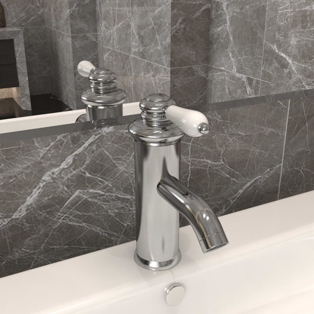 vidaXL Basin mixer 130x180 mm chrome-plated