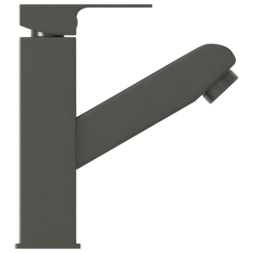 vidaXL Basin Mixer Tap with Pull-Out Function 157x172 mm Black