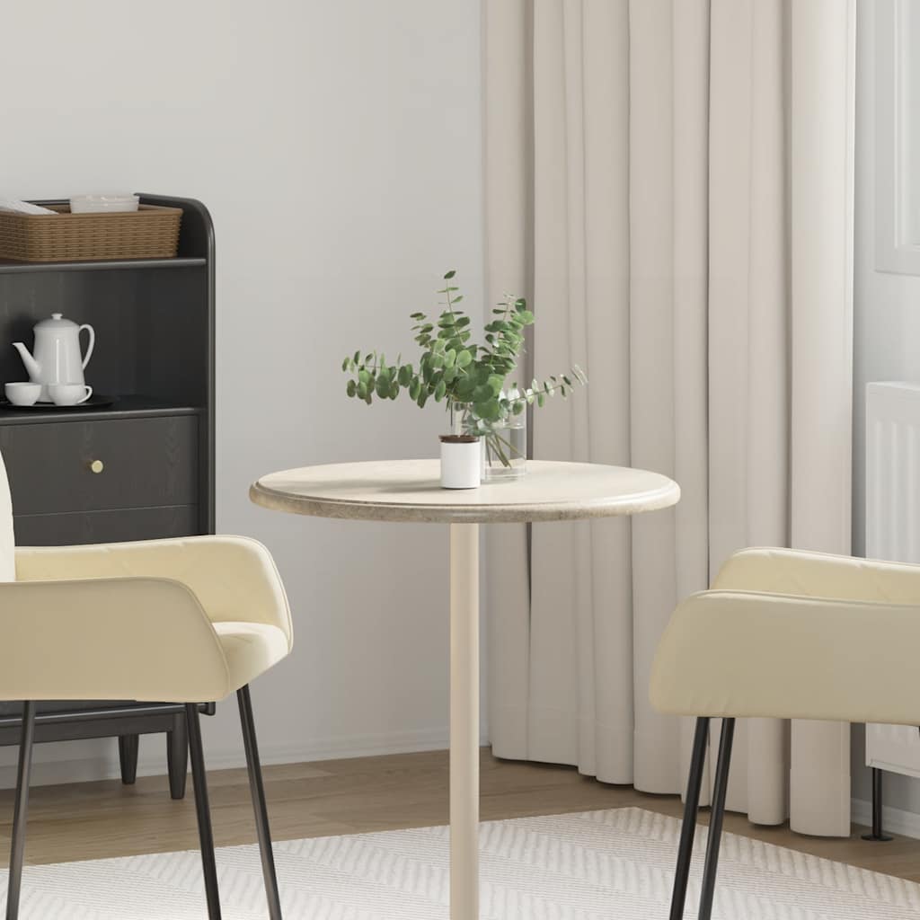 vidaXL Tafelblad Ø40x2,5 cm marmer crèmekleurig