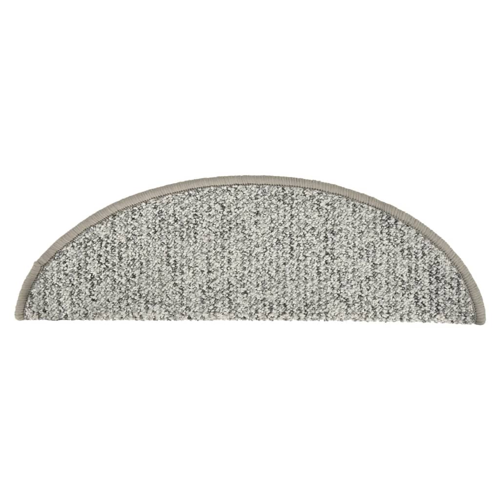 vidaXL Trapmatten 15 st 56x17x3 cm lichtgrijs