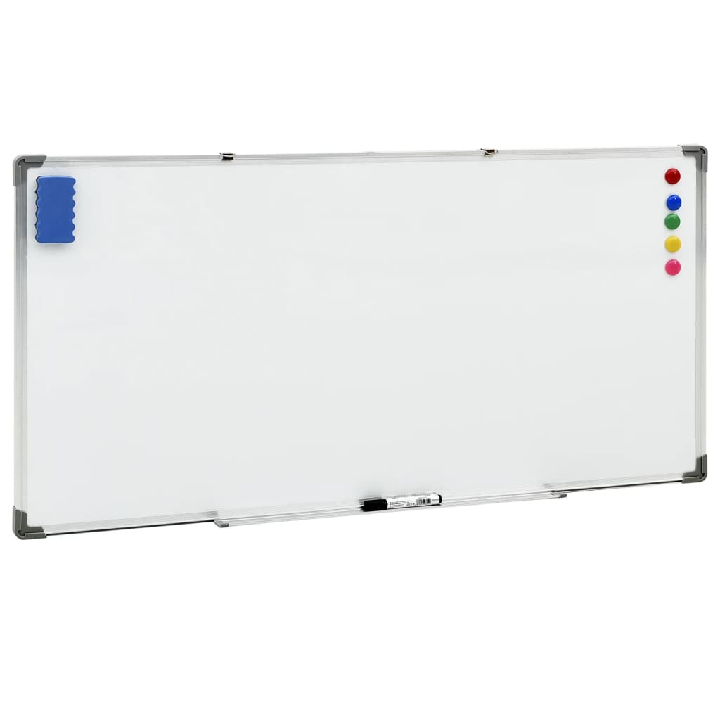 vidaXL Magnetic Whiteboard 50x35 cm Steel White