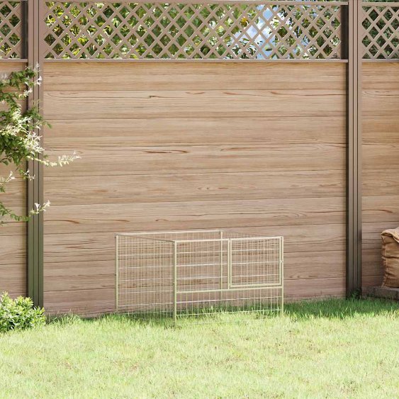 vidaXL Dog Kennel 100x100x70 cm Steel Black