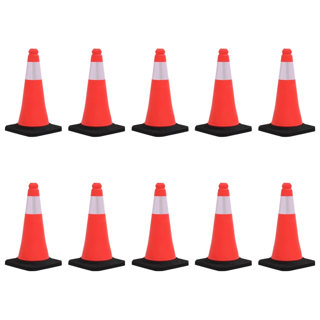 vidaXL Traffic Cones with Heavy Base 4 pcs Reflective 50 cm