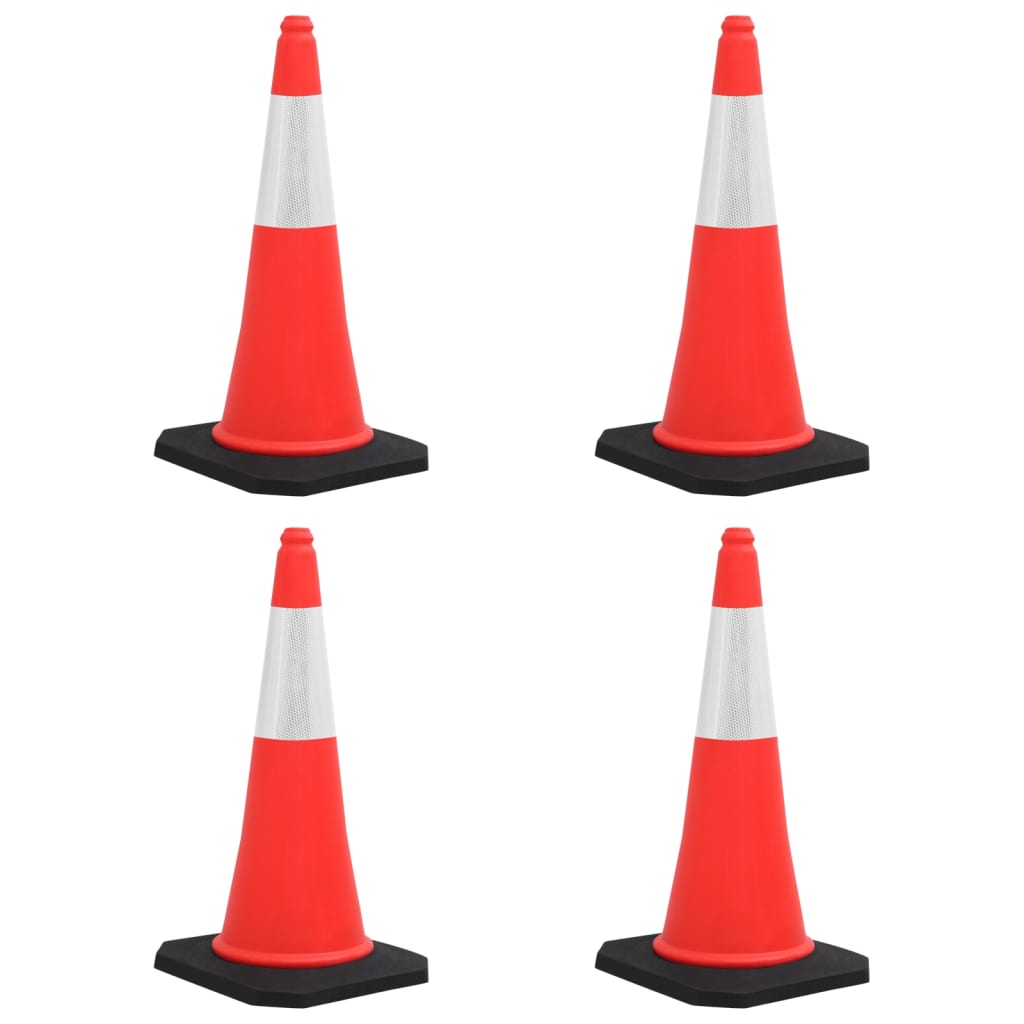 vidaXL Traffic Cones with Heavy Base 4 pcs Reflective 50 cm
