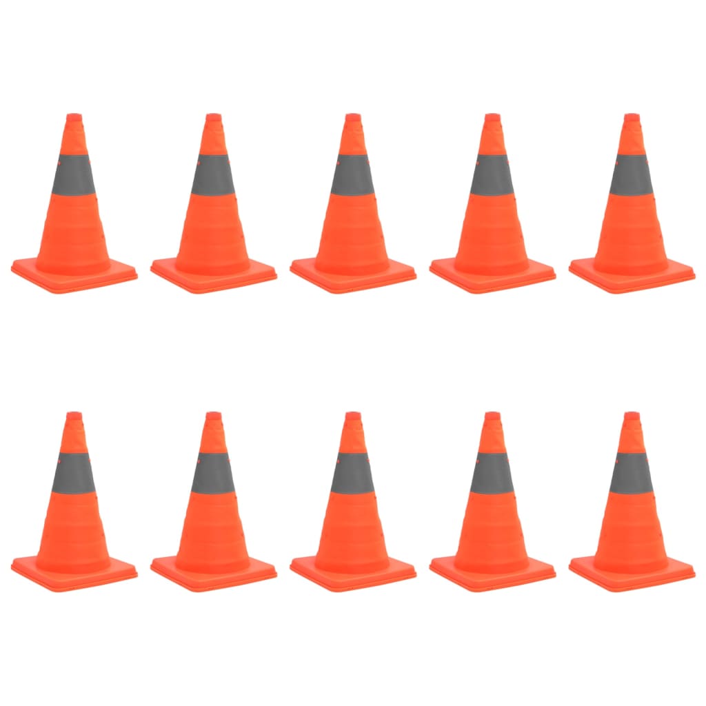 Collapsible traffic cone 42 cm 5 pcs