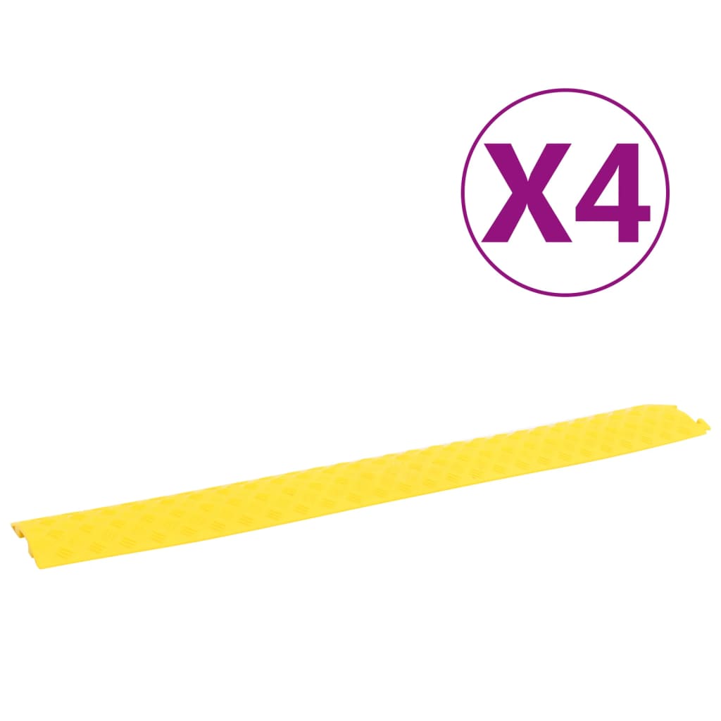 vidaXL Cable Protectors Ramp 4 pcs 98.5 cm Yellow