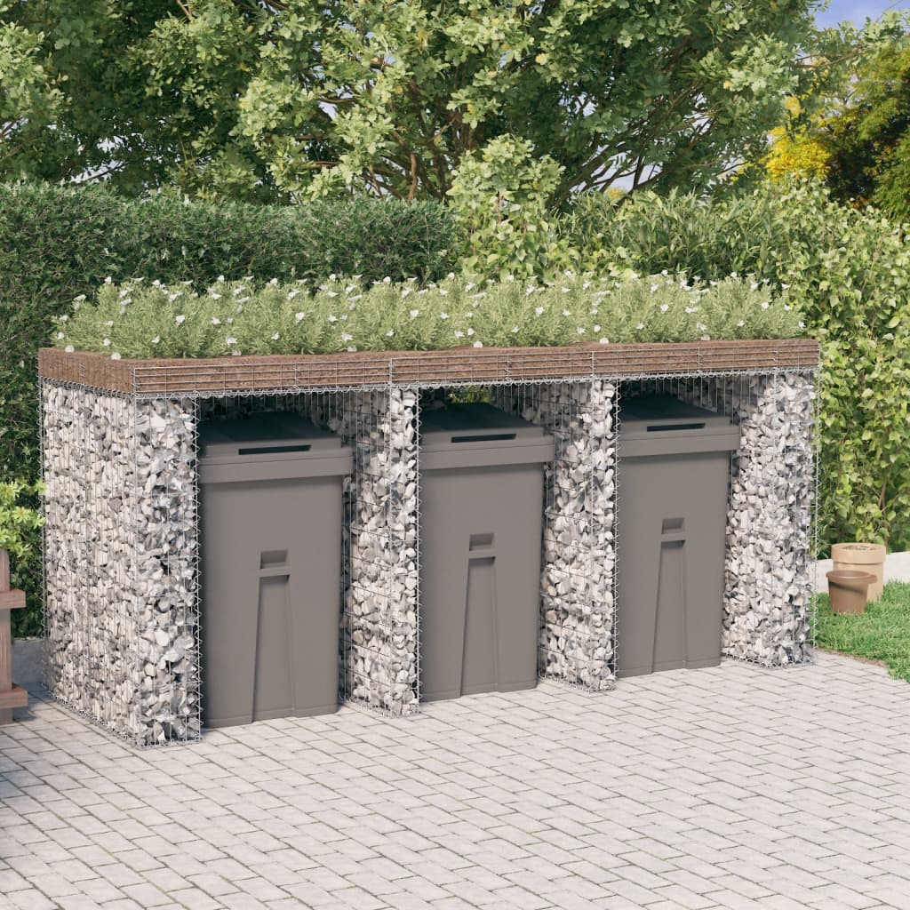 vidaXL Gabion bin surround 192x91x120 cm galvanized iron