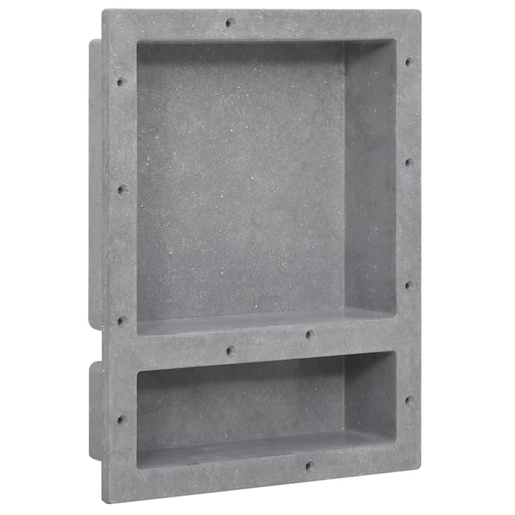 vidaXL Shower Niche 41x36x10 cm Matte Grey