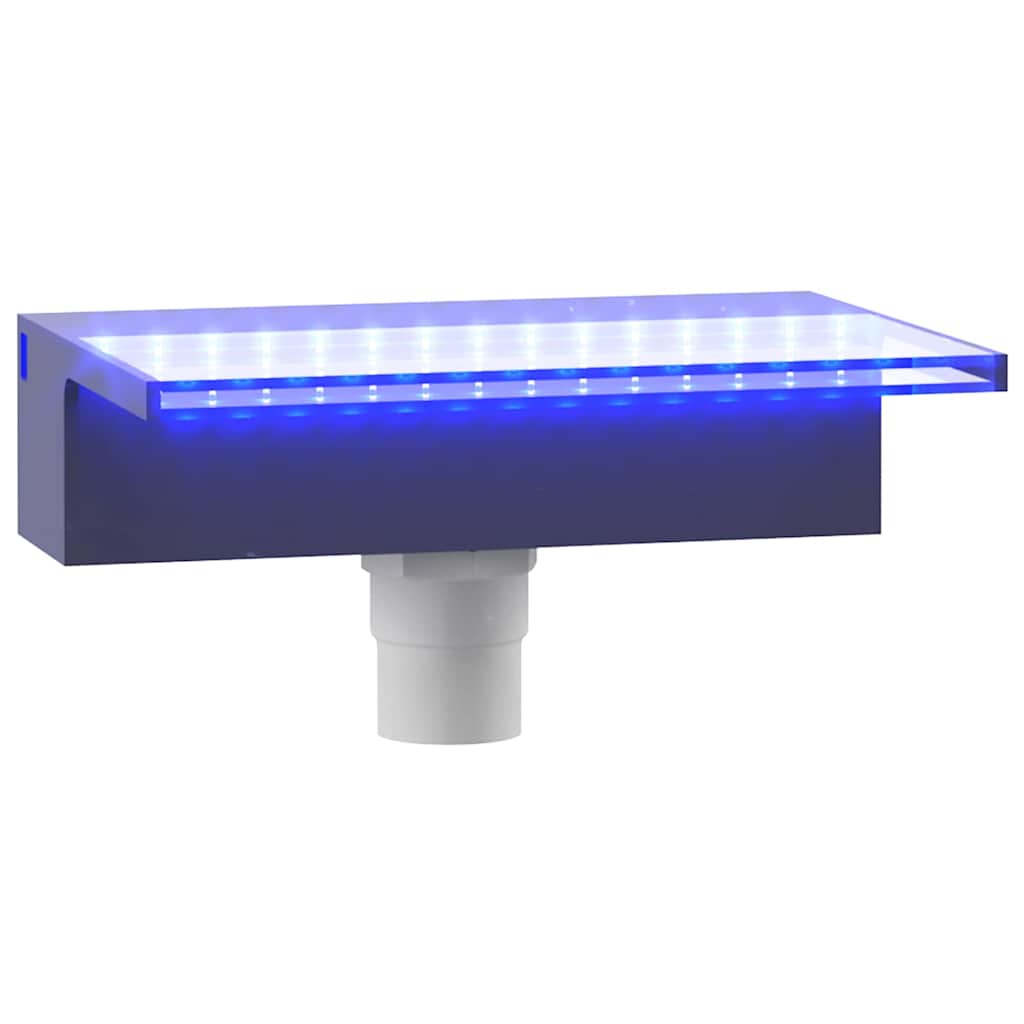vidaXL Watervaloverlaat met RGB LED's 60 cm acryl