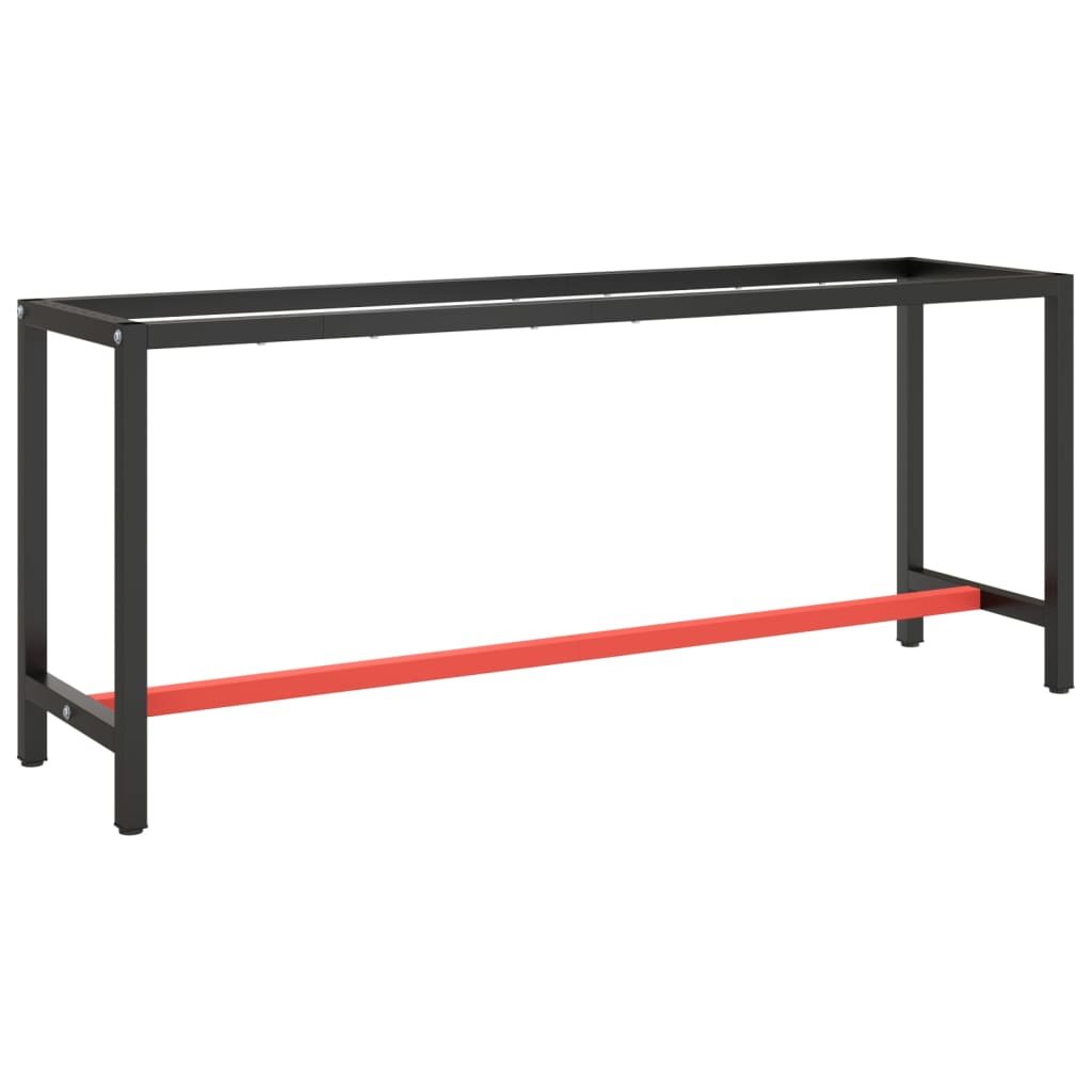 vidaXL Werkbankframe 80x57x79 cm metaal zwart en rood
