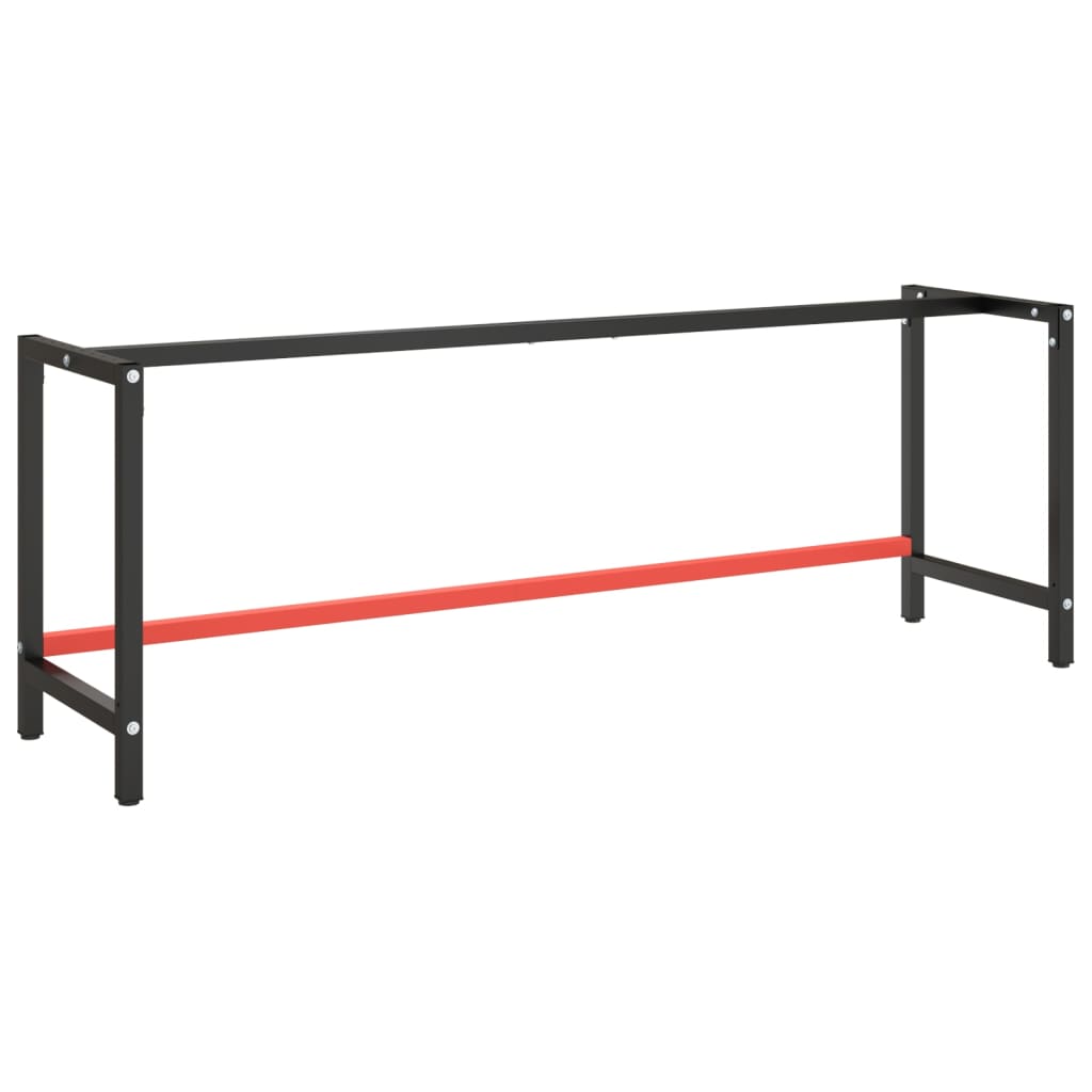 vidaXL Werkbankframe 80x57x79 cm metaal zwart en rood