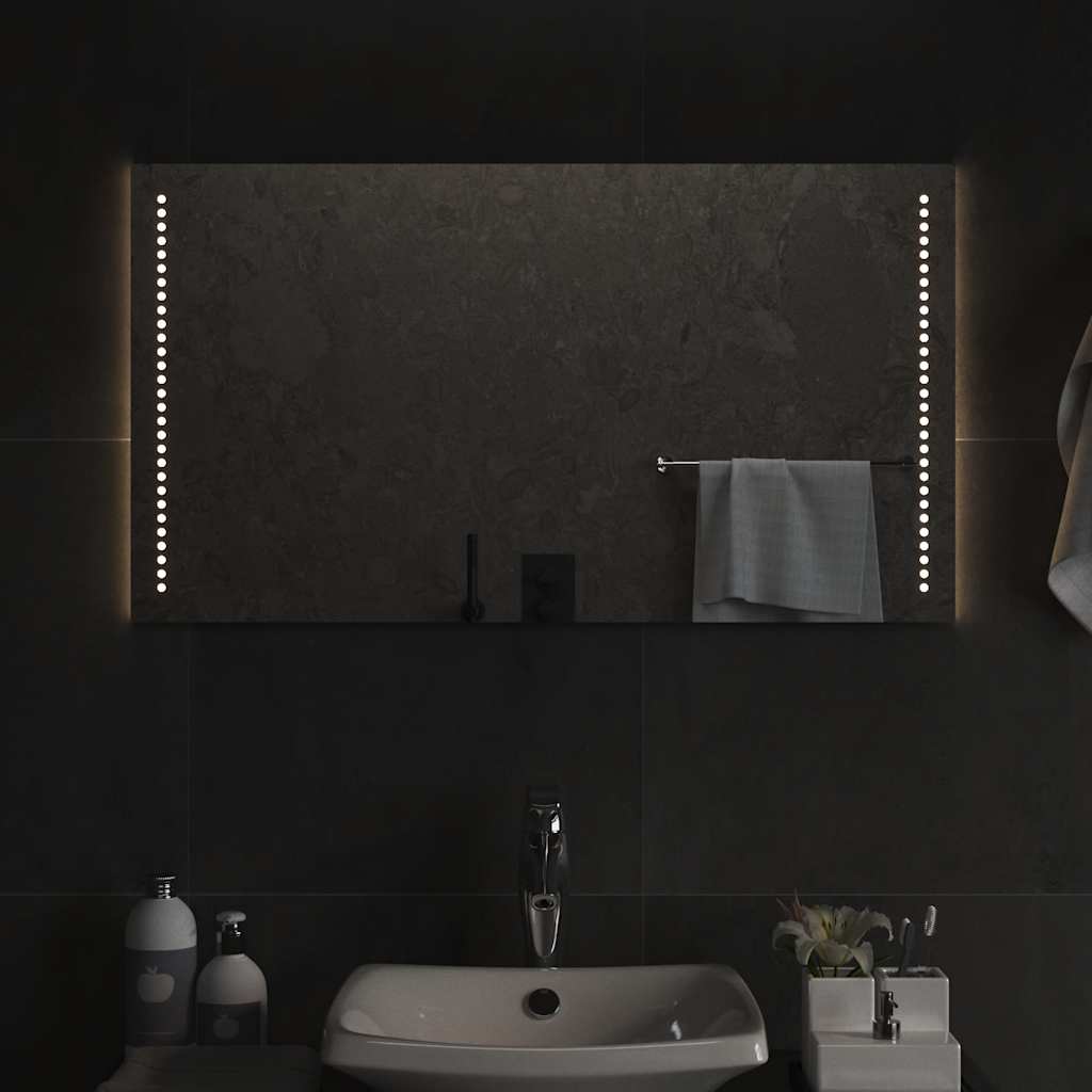 vidaXL Bathroom Mirror LED 40x20 cm
