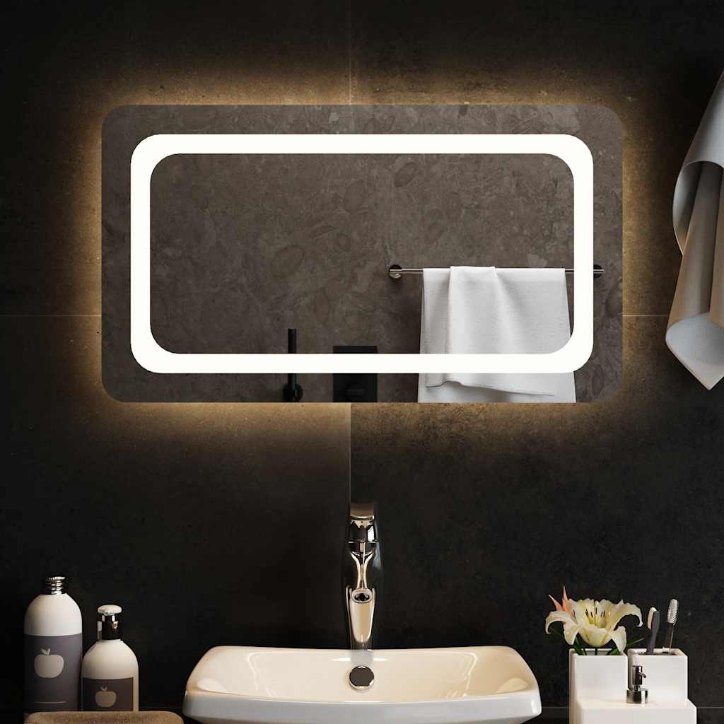 vidaXL Bathroom Mirror LED 40x20 cm