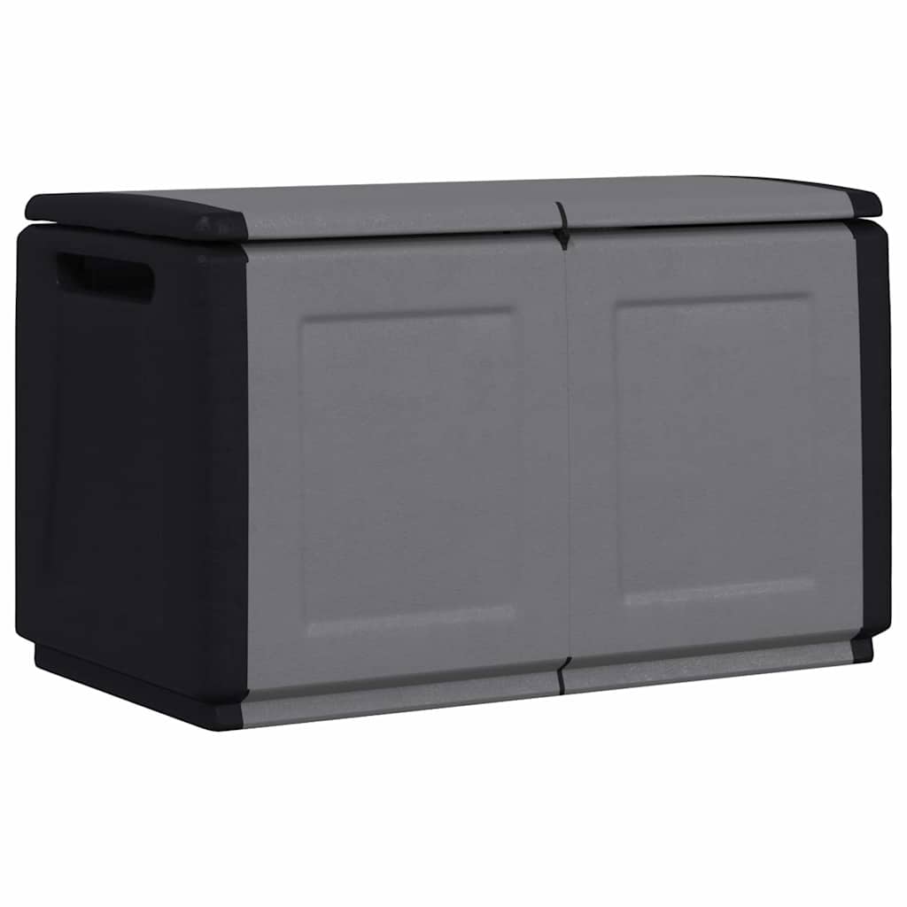 vidaXL Tuinbox 130 L 54x53x57 cm donkergrijs en zwart
