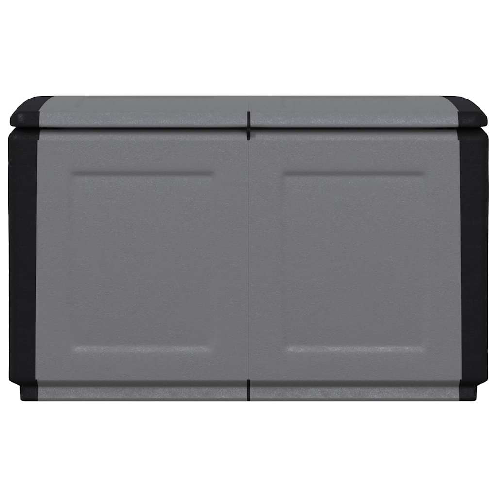 vidaXL Tuinbox 130 L 54x53x57 cm donkergrijs en zwart