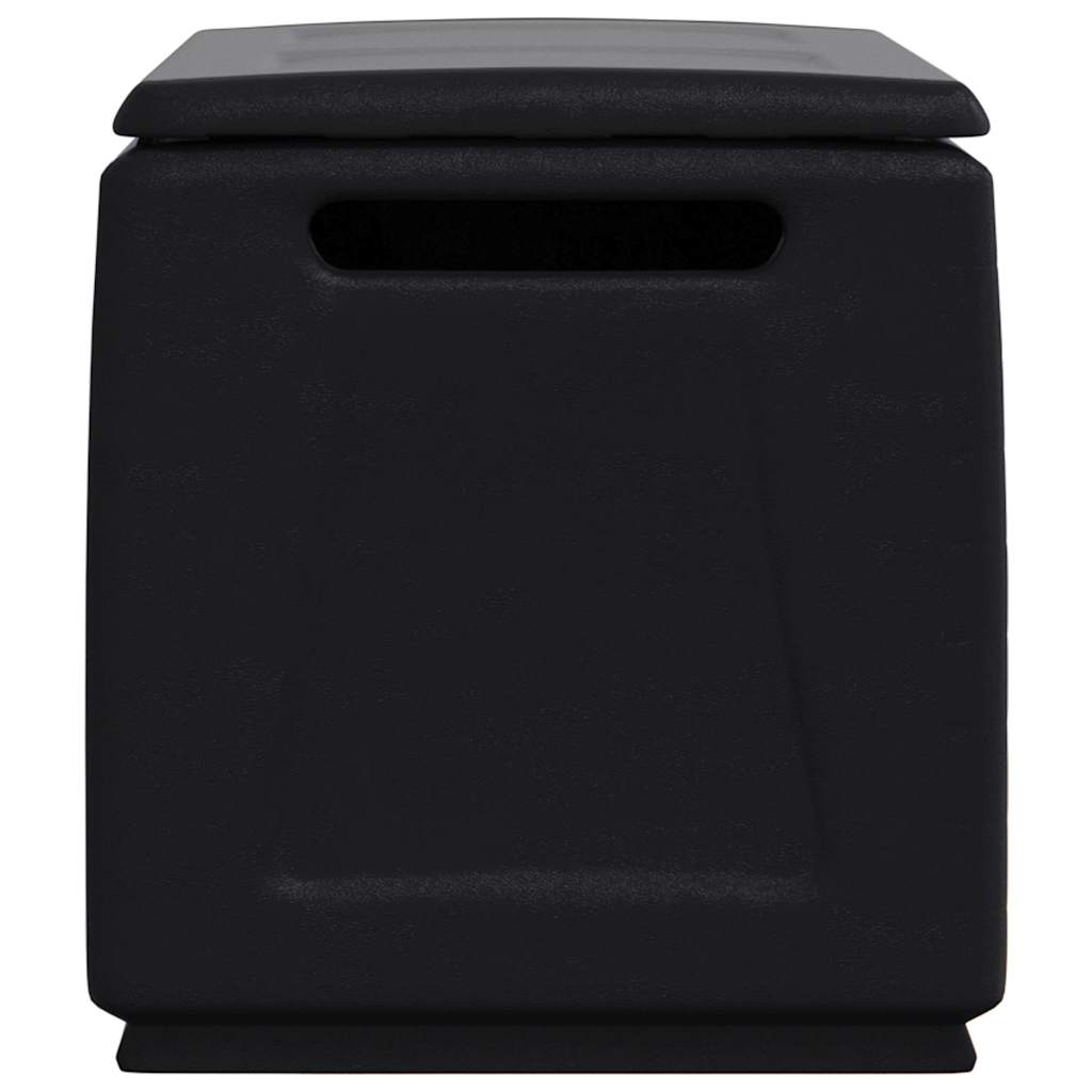 vidaXL Tuinbox 130 L 54x53x57 cm donkergrijs en zwart