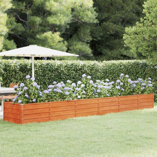 vidaXL Plantenbak verhoogd 100x100x77 cm cortenstaal roestig