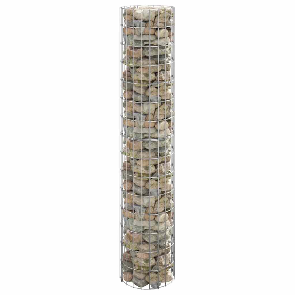 vidaXL Gabion post round Ø30x50 cm galvanized steel