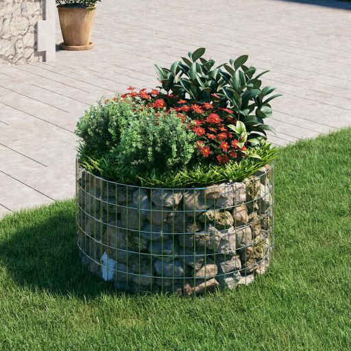 vidaXL Gabion post round Ø30x50 cm galvanized steel