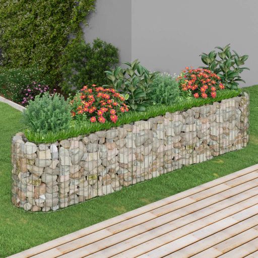 vidaXL Gabion plantenbak verhoogd 120x50x50 cm gegalvaniseerd ijzer