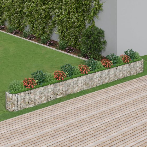 vidaXL Gabion plantenbak verhoogd 120x50x50 cm gegalvaniseerd ijzer