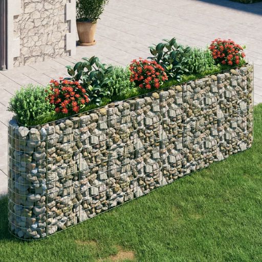 vidaXL Gabion plantenbak verhoogd 120x50x50 cm gegalvaniseerd ijzer