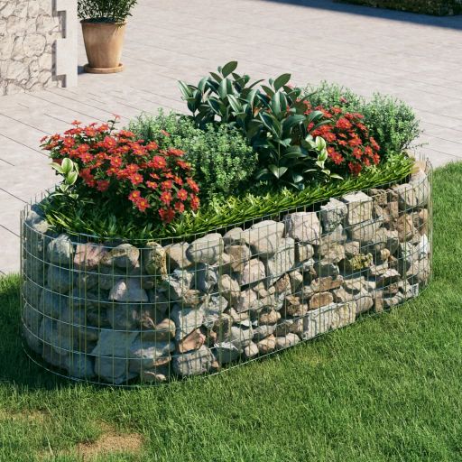 vidaXL Gabion plantenbak verhoogd 120x50x50 cm gegalvaniseerd ijzer