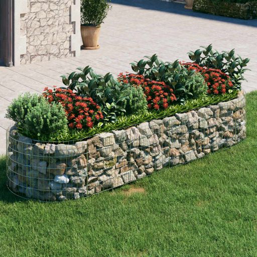 vidaXL Gabion plantenbak verhoogd 120x50x50 cm gegalvaniseerd ijzer