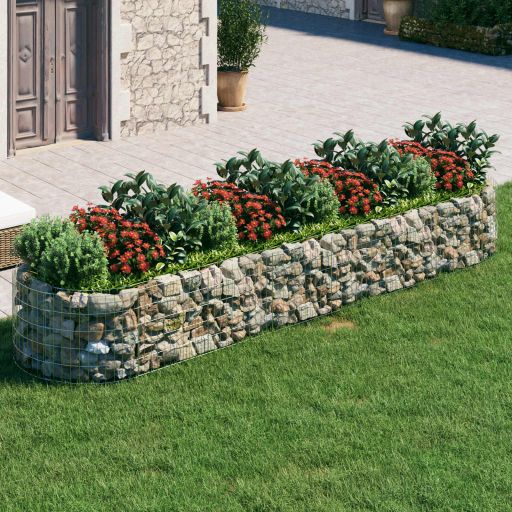 vidaXL Gabion plantenbak verhoogd 120x50x50 cm gegalvaniseerd ijzer