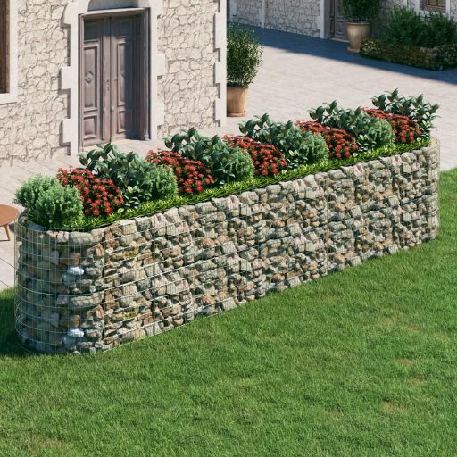 vidaXL Gabion plantenbak verhoogd 120x50x50 cm gegalvaniseerd ijzer
