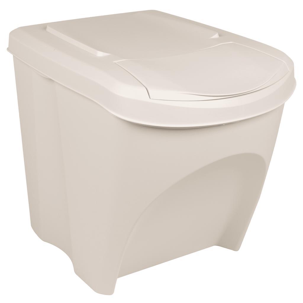vidaXL Stackable Trash Cans 3 pcs 75 L Polypropylene Grey