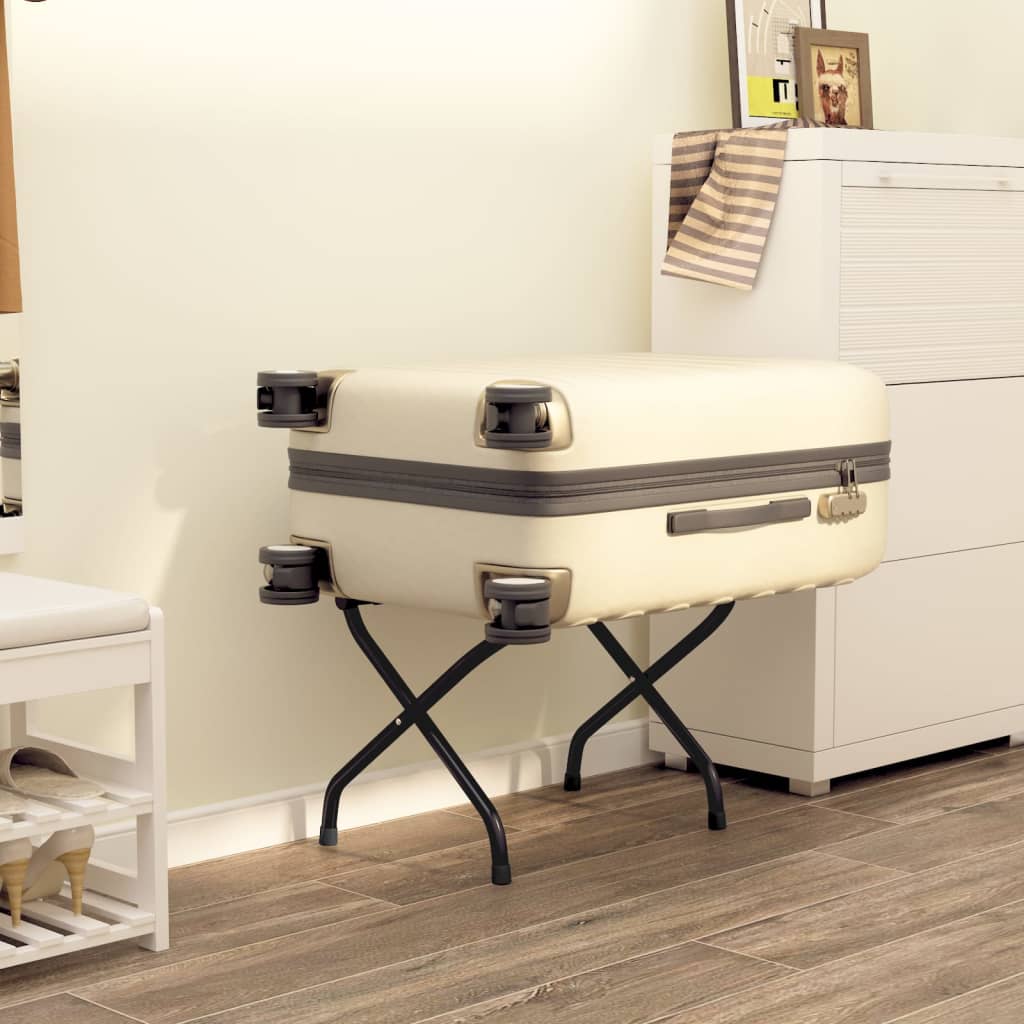 vidaXL Luggage Rack with Backrest Silver 56x39x52cm