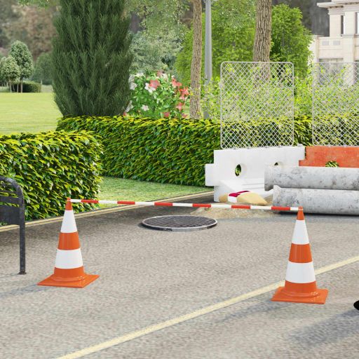 vidaXL Collapsible Pylon Poles 116-197 cm Plastic 2 pcs