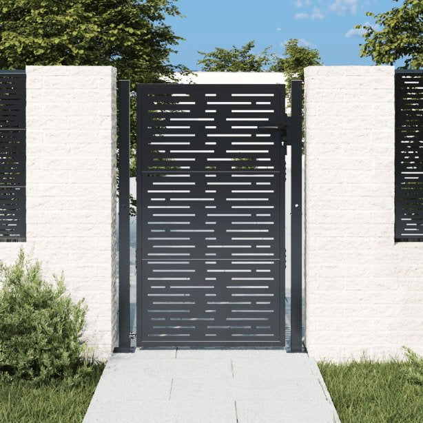 vidaXL Poort 100x75 cm met vierkantontwerp staal antracietkleurig