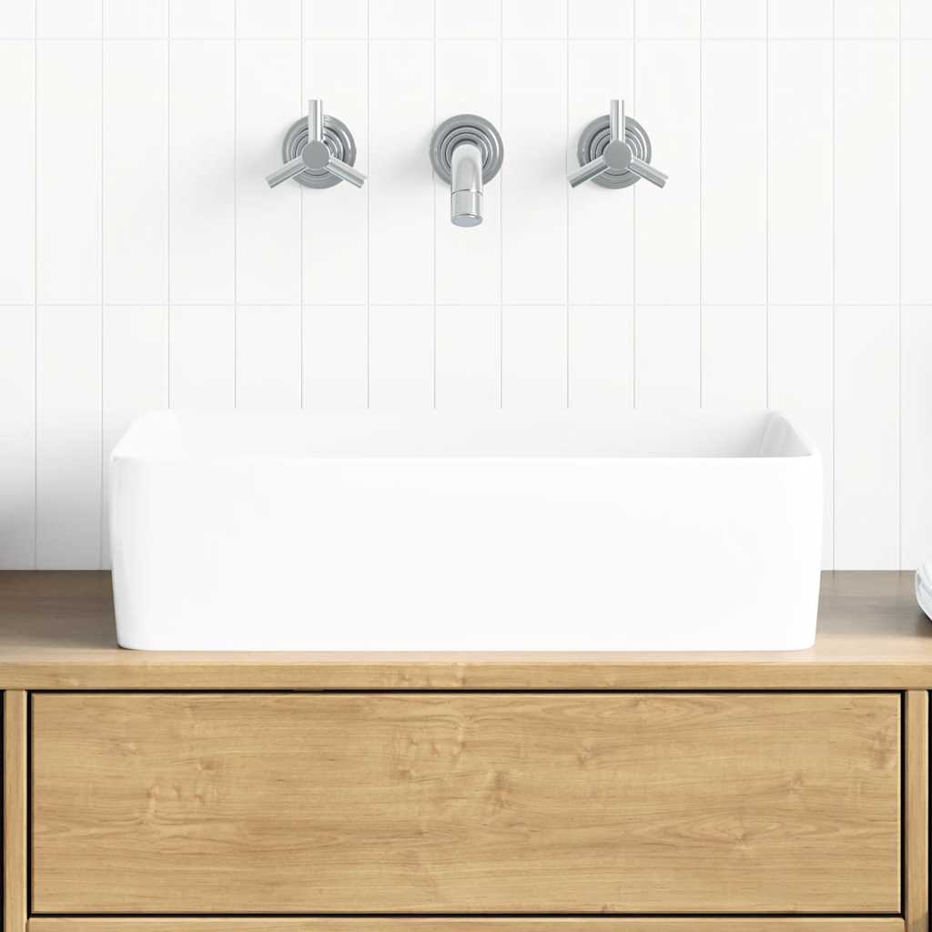 vidaXL Wash Basin 40x30x13 cm ceramic white