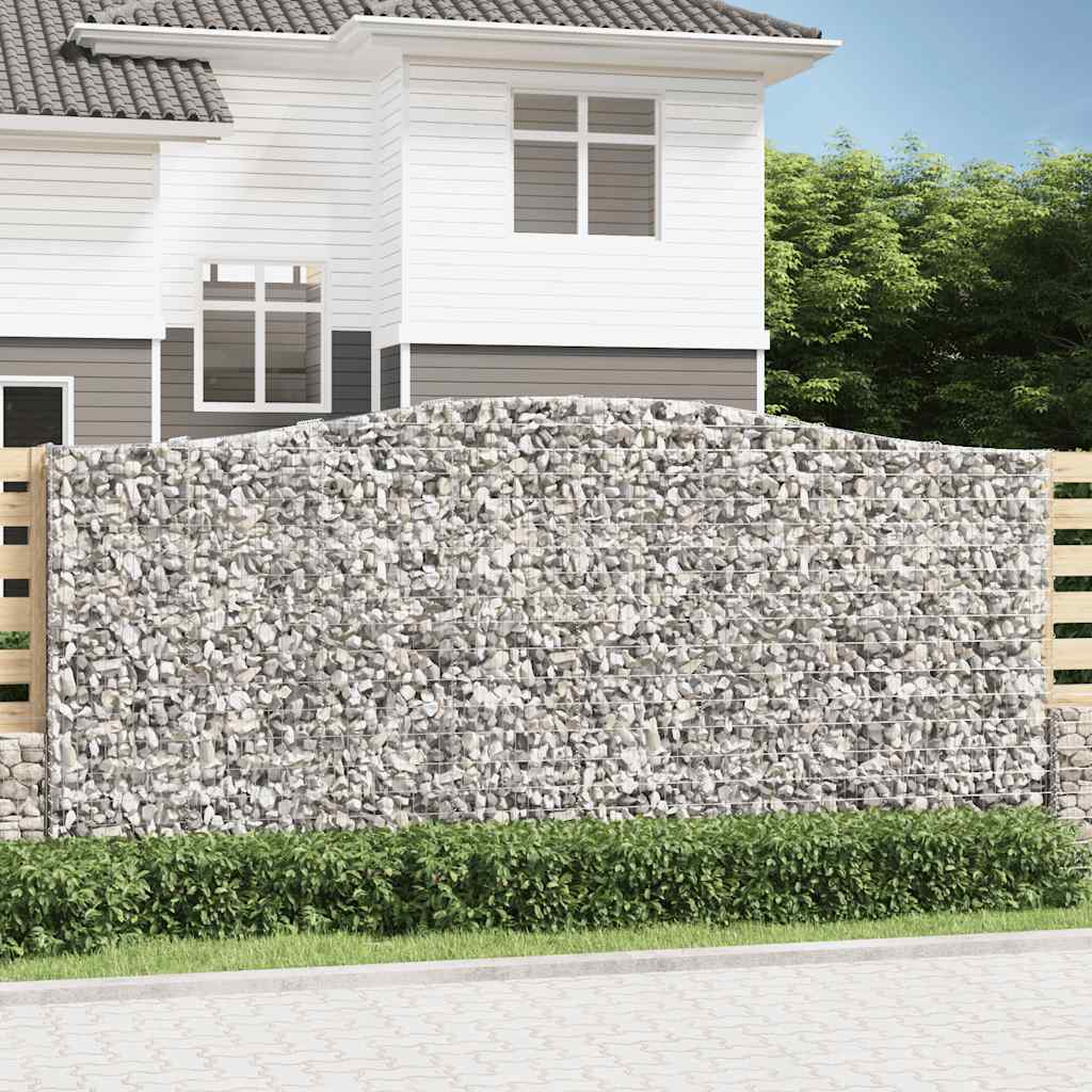 vidaXL Schanskorf gewelfd 200x30x40/60 cm gegalvaniseerd ijzer
