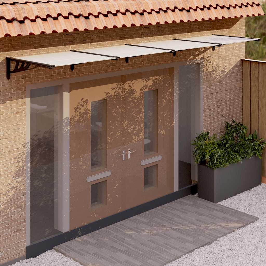 vidaXL Deurluifel 122x90 cm polycarbonaat zwart en transparant