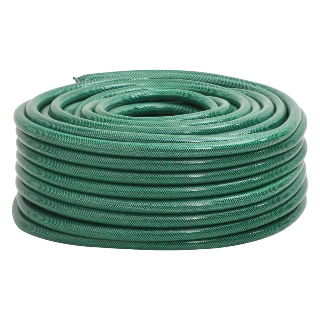 vidaXL Garden Hose with Coupling Set 0.5'' 10 m PVC Green