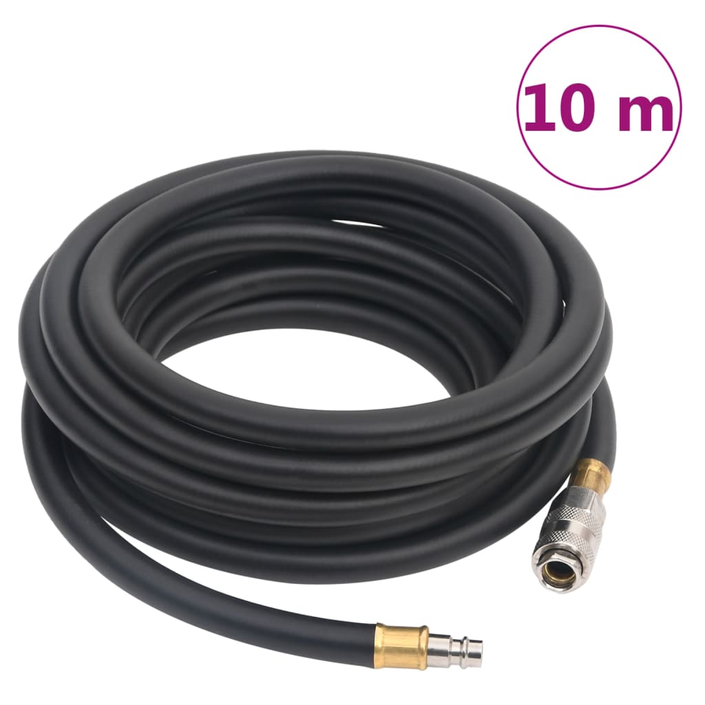 vidaXL Luchtslang hybride 0,6'' 2 m rubber en pvc zwart