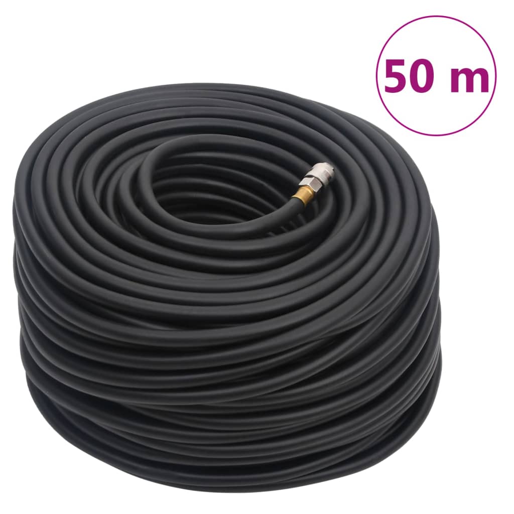 vidaXL Luchtslang hybride 0,6'' 2 m rubber en pvc zwart