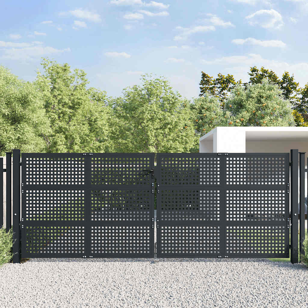 vidaXL Garden Gate Anthracite 100x75 cm Steel