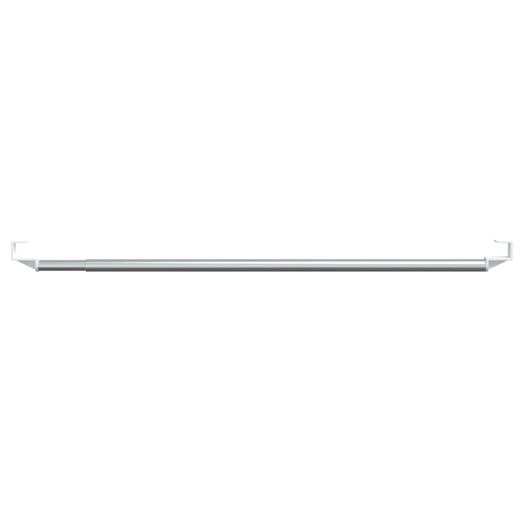 vidaXL Gordijnrails 2 st 40-60 cm aluminium wit en zilverkleurig