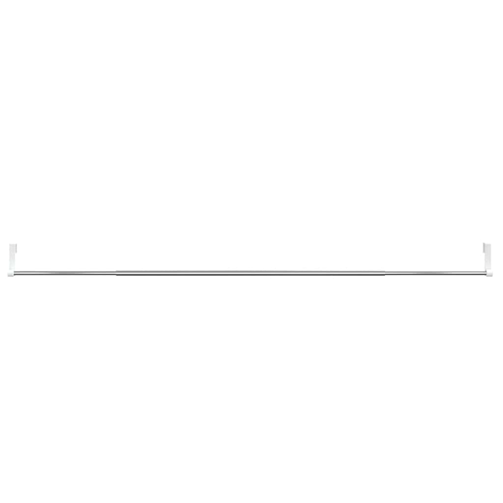 vidaXL Gordijnrails 2 st 40-60 cm aluminium wit en zilverkleurig