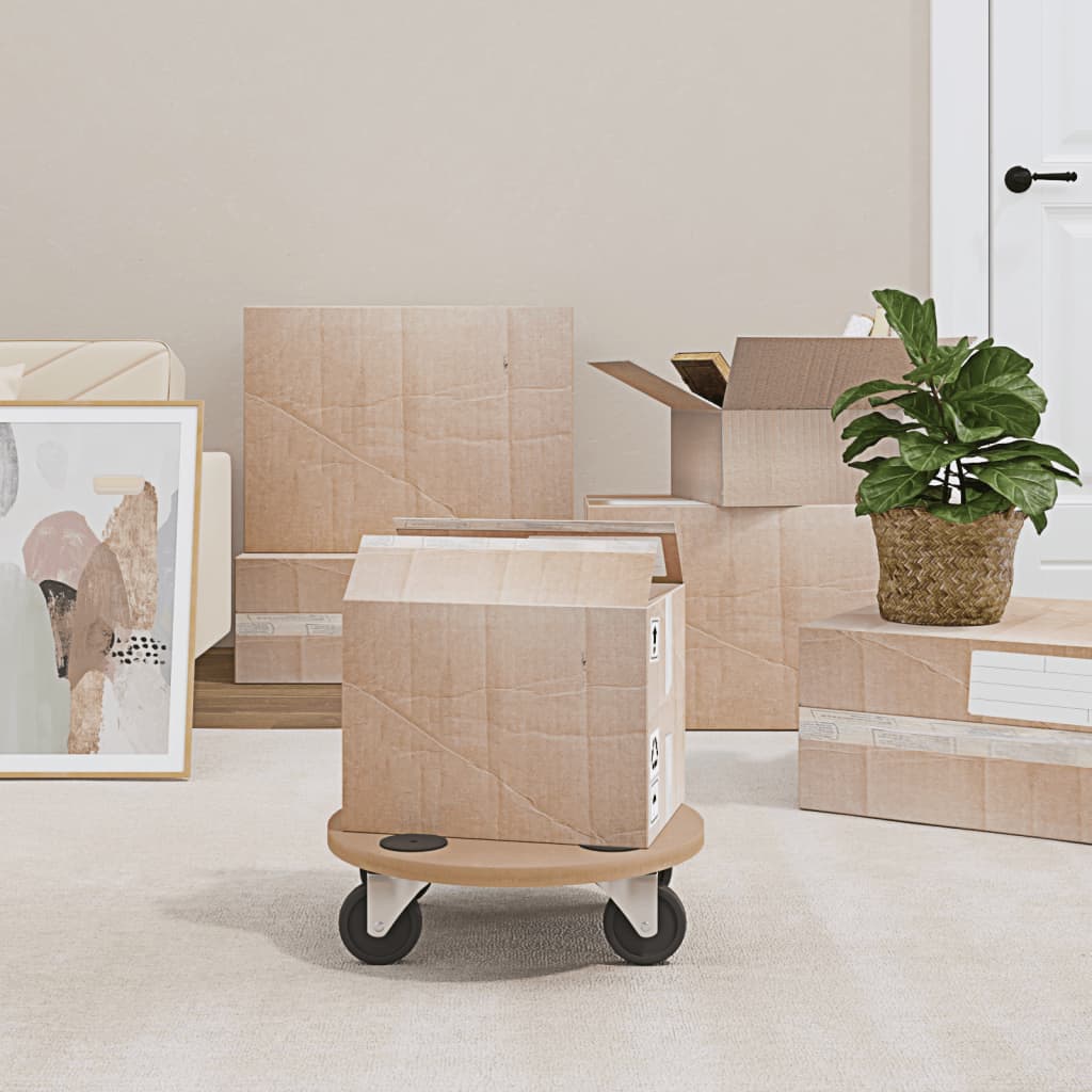 vidaXL Moving Dollies 2 pcs Rectangular Engineered Wood