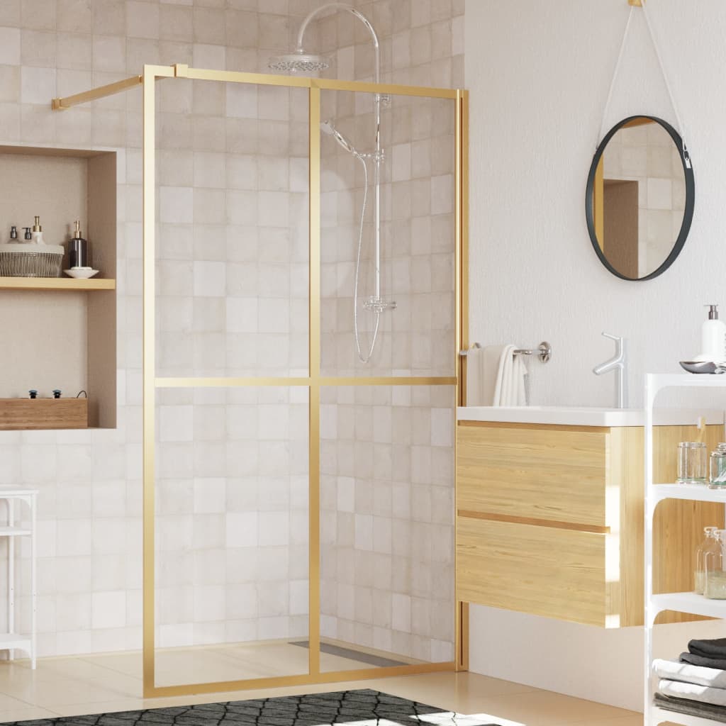 vidaXL Walk-in Shower Screen 80x195 cm Transparent Tempered Glass