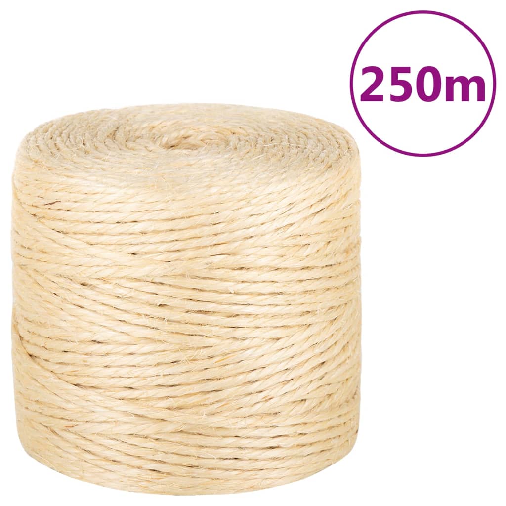 vidaXL Rope 6 mm 100 m 100% sisal
