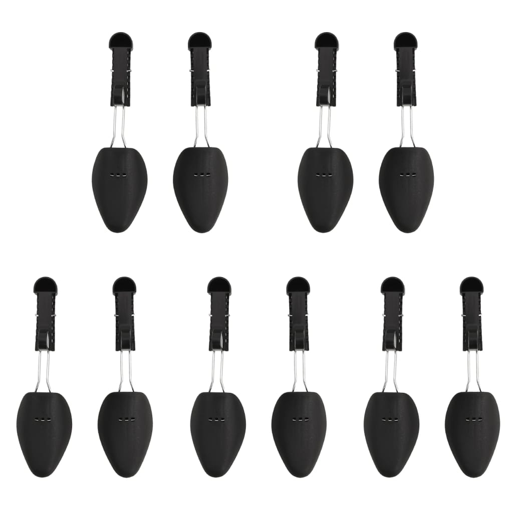 vidaXL Shoe Stretchers 5 pairs EU 35-38 plastic black